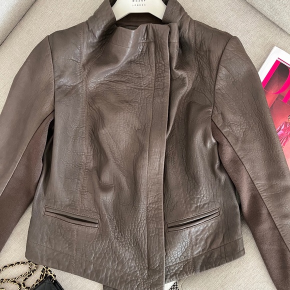 Leather Jacket size M - 7 For All Mankind - Picture 4 of 16